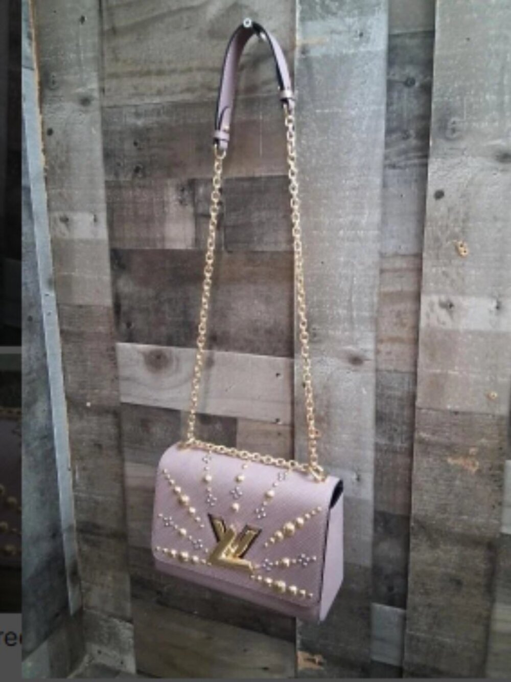 Louis Vuitton Epi Sol Studded Twist MM Chain Purse